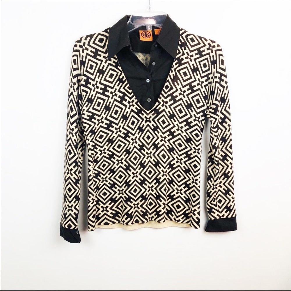 Tory Burch | Brown patterned sweater sz S